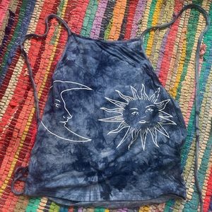 sun and moon boho halter tank